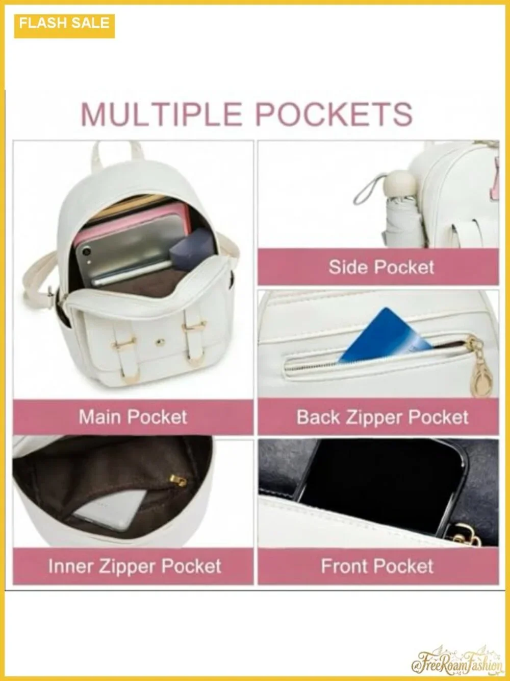 Personalized Leather Mini Backpack, Small Crossbody Purse for Women, Cute